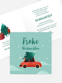 Grußkarte Weihnachten Bäumchen-Post