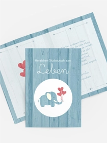 Glückwunschkarte Elefant
