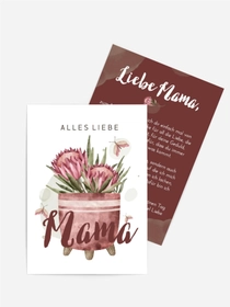 Grußkarte zum Muttertag Mamas Vase