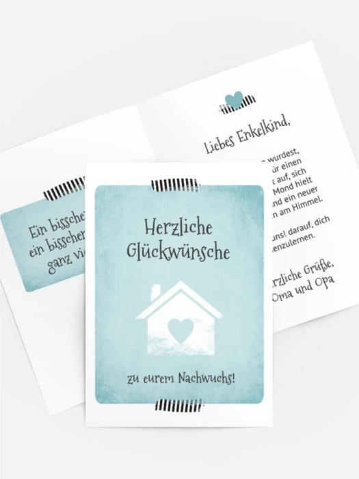 Glückwunschkarte Häuschen