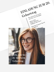 Geburtstagseinladung GlĂŒckliches LĂ€cheln Geburtstagseinladung GlĂŒckliches LĂ€cheln