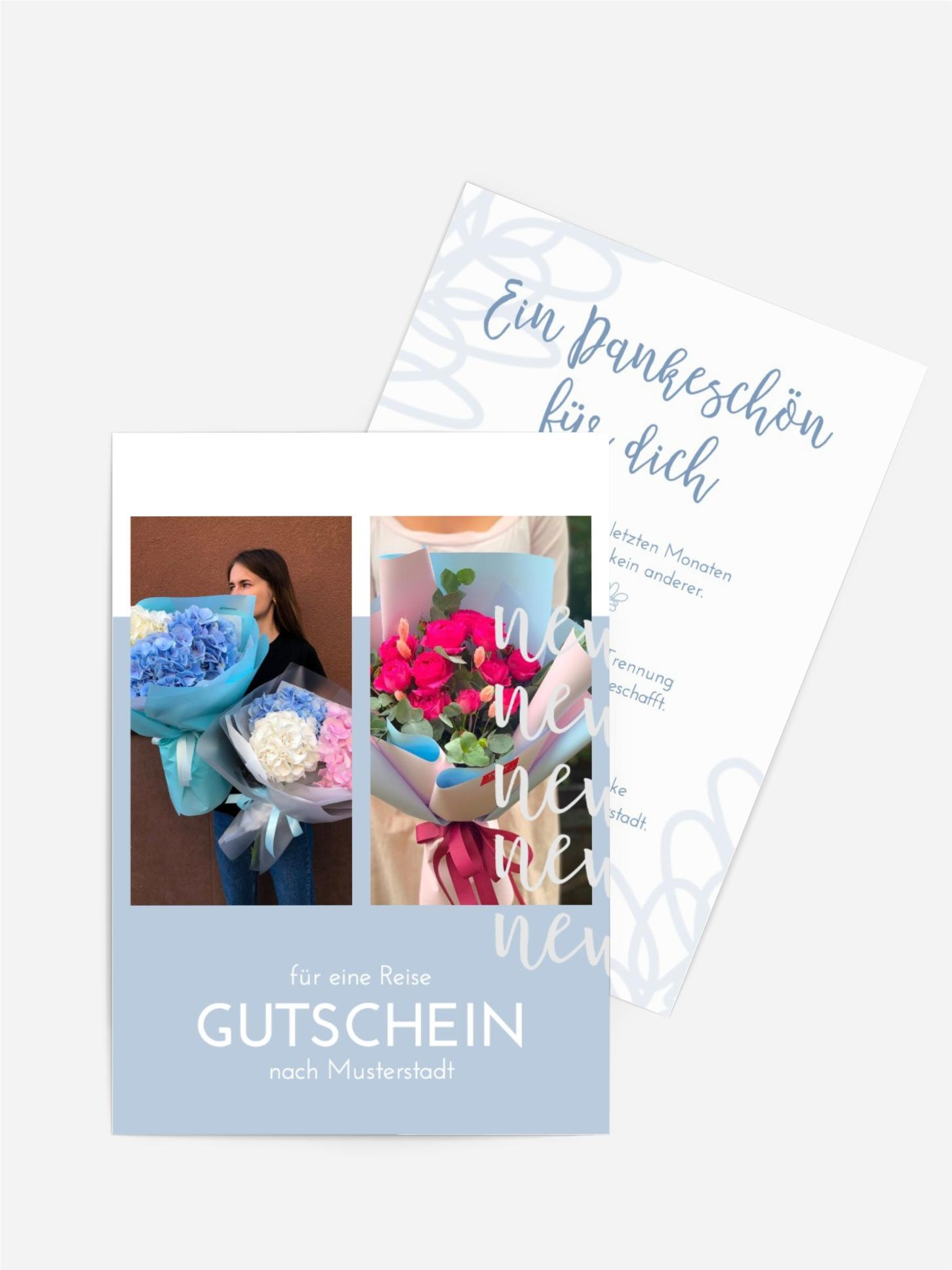 Blumenstrauß in der Hand