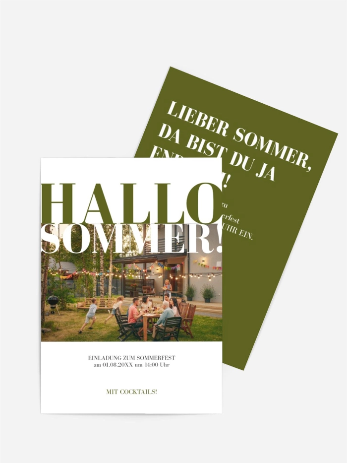 Sommerfest Einladung Der Sommer steht