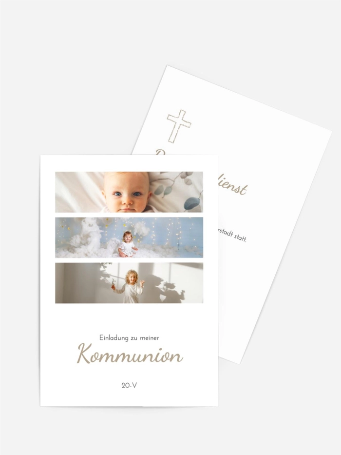 Einladungskarte Kommunion Fotoserie