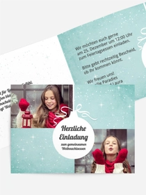 Foto Weihnachtseinladung Sternenglanz Foto Weihnachtseinladung Sternenglanz