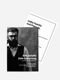 Geburtstagseinladung Harte Schatten Geburtstagseinladung Harte Schatten