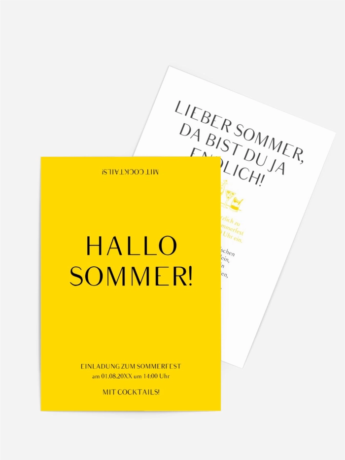 Sommerfest Einladung Greencard