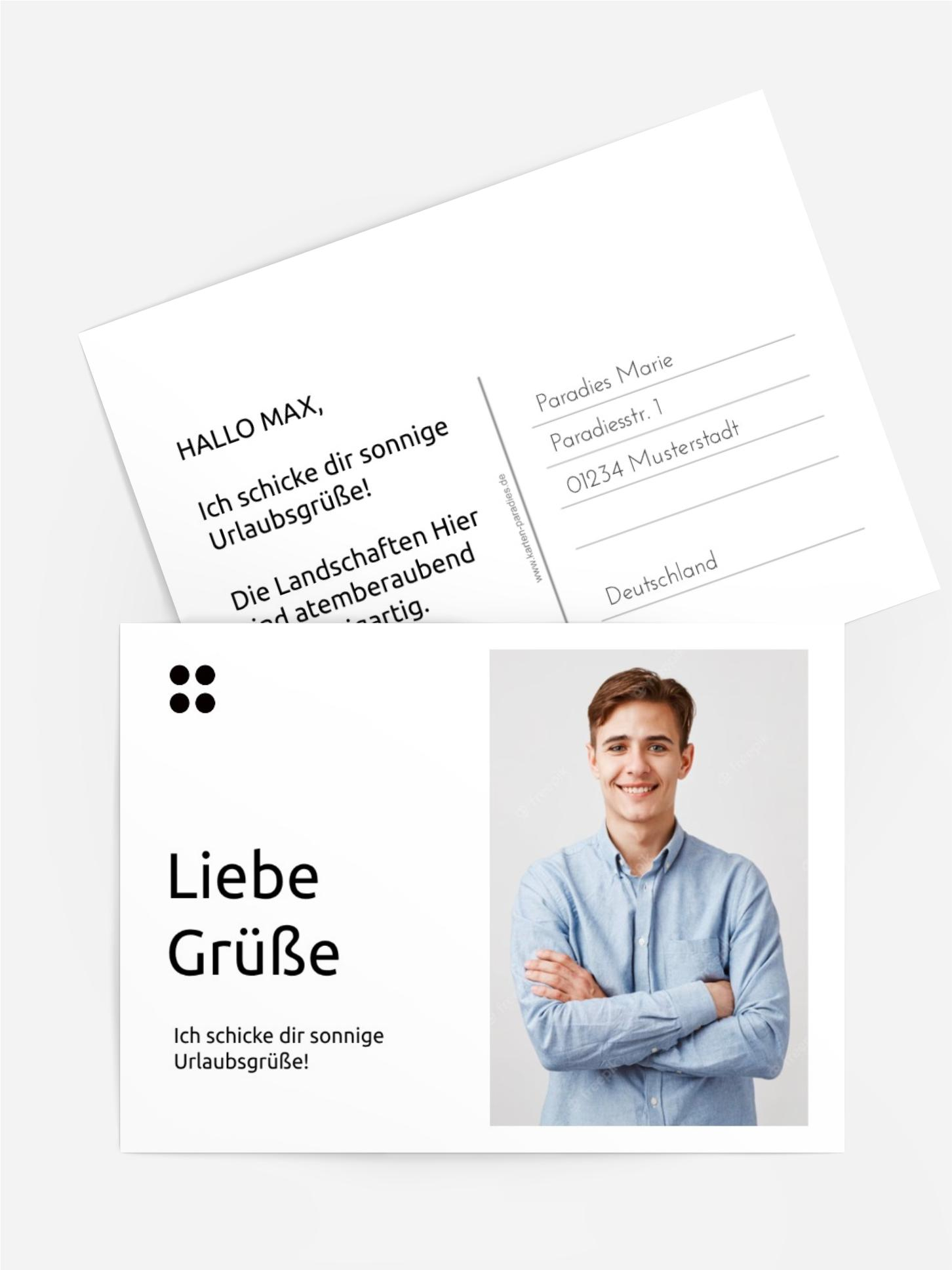 Foto-Postkarten Nette Person