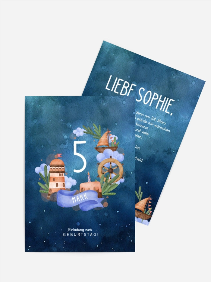 Geburtstagseinladung Meer Spiele