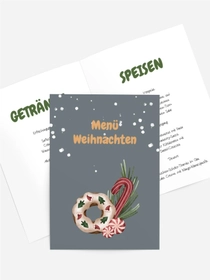 Menükarte Weihnachten Haus im Wald Menükarte Weihnachten Haus im Wald