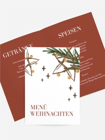 Menükarte Weihnachten Rotes Geschenk Menükarte Weihnachten Rotes Geschenk