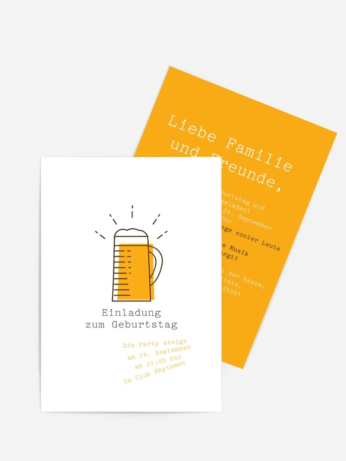 Geburtstagseinladung Bierabend