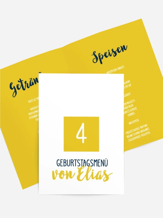 Menükarte Geburtstag Familienecke