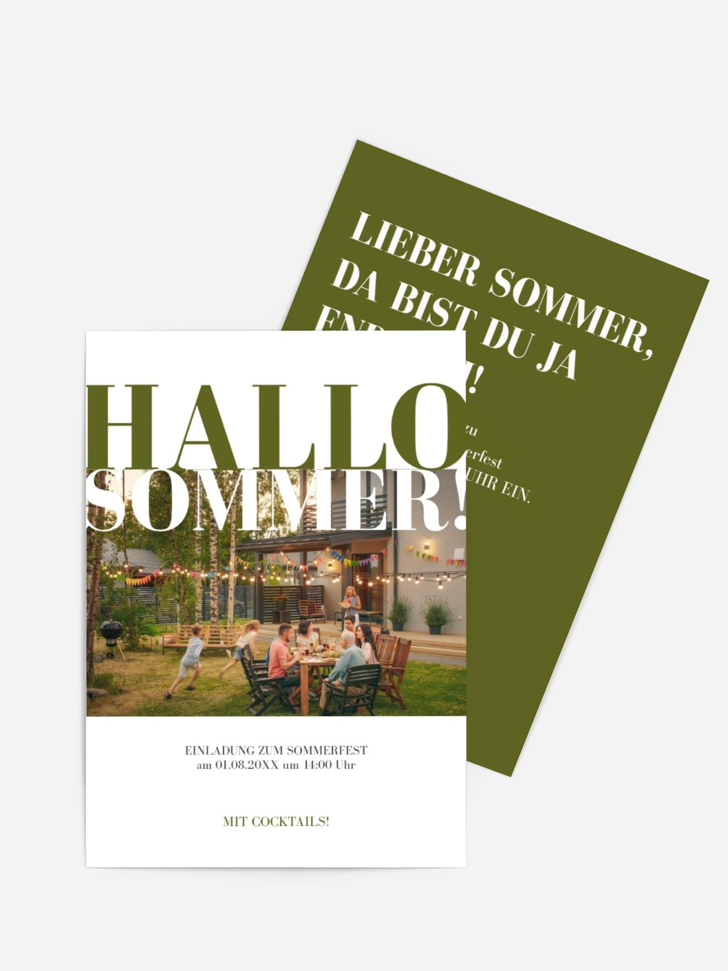 Sommerfest Einladung Der Sommer steht