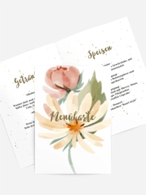 Menükarte Geburtstag Goldener Sand