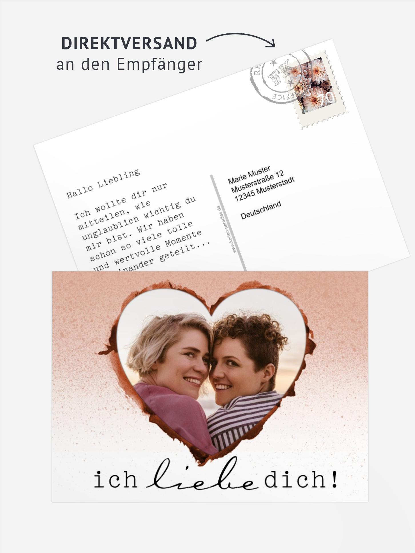 Fotopostkarte Liebe