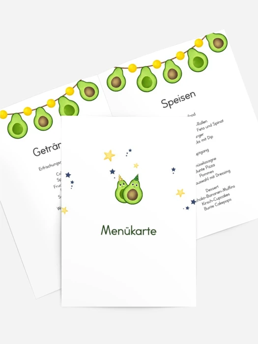 Glückliche Avocado