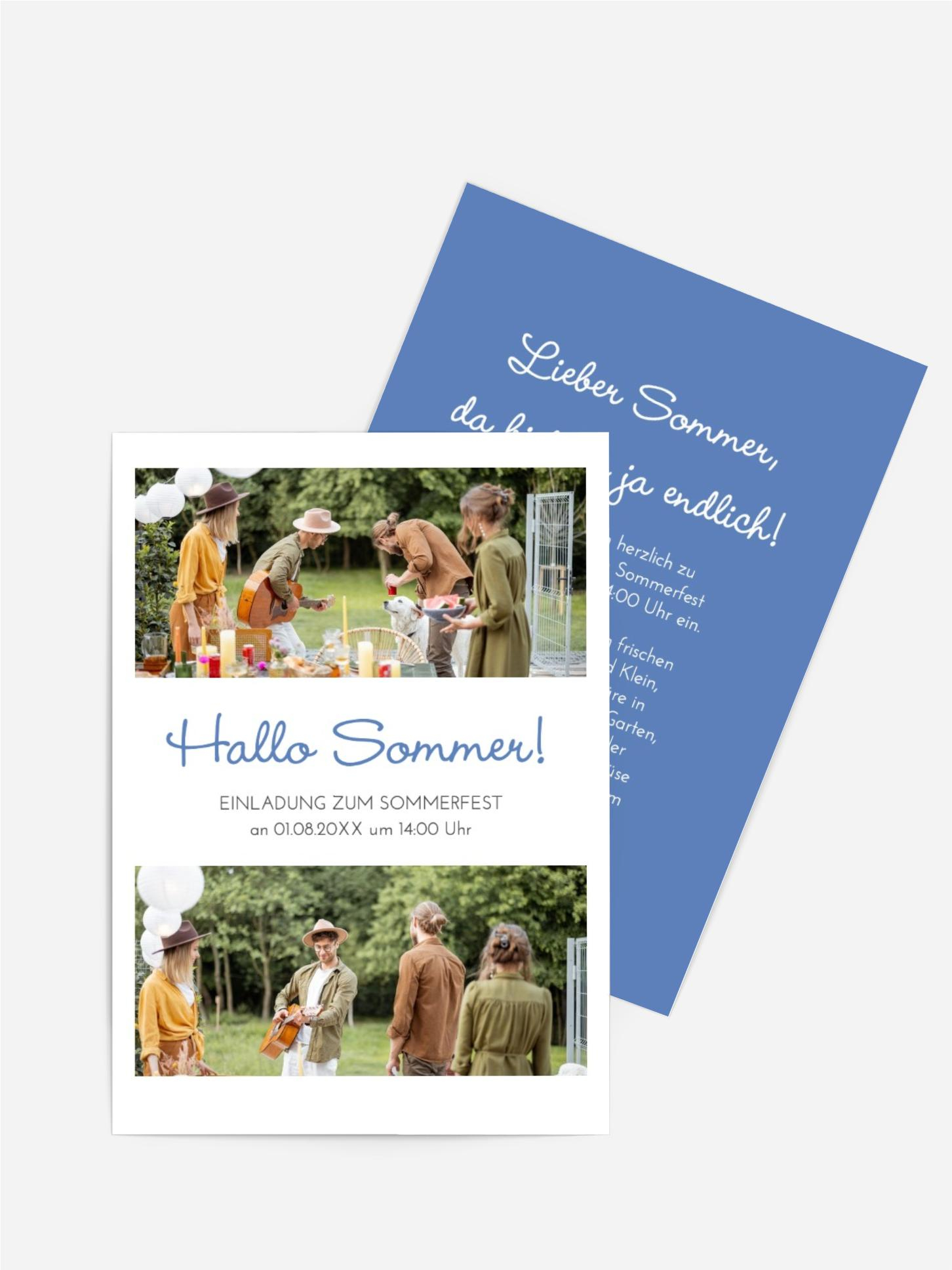 Sommerfest Einladung Wiedersehen