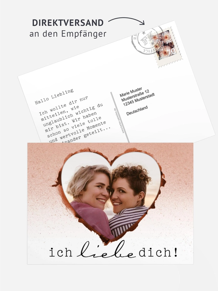 Fotopostkarte Liebe Fotopostkarte Liebe