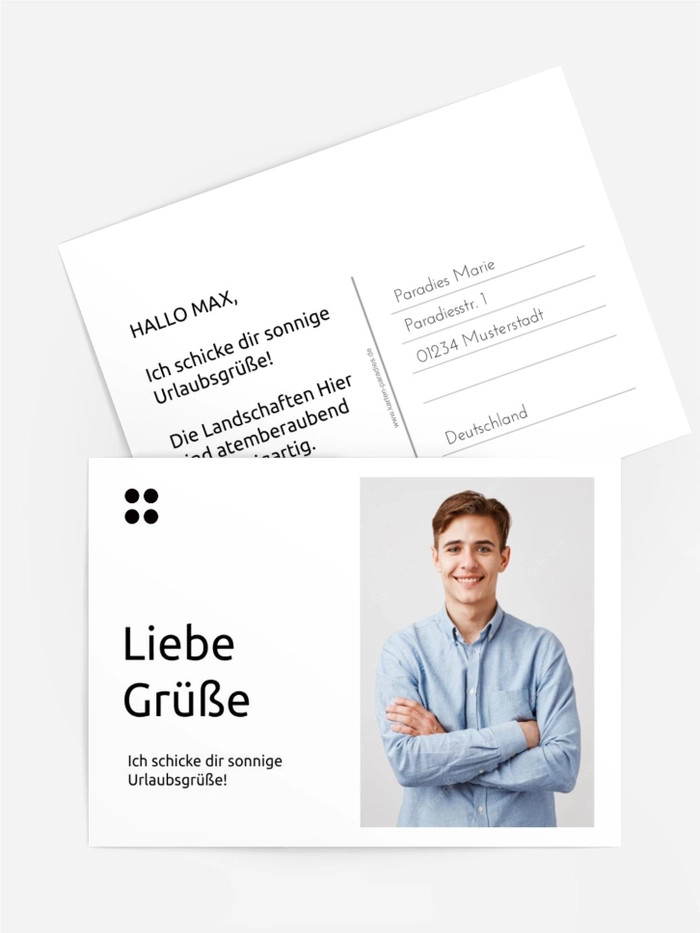Foto-Postkarten Nette Person Foto-Postkarten Nette Person