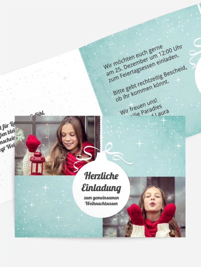 Foto Weihnachtseinladung Sternenglanz Foto Weihnachtseinladung Sternenglanz