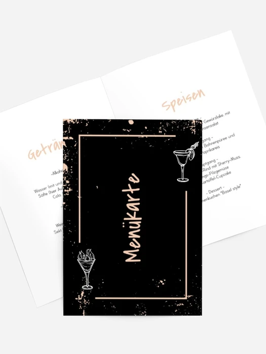 Menükarte Geburtstag Fest des Alters