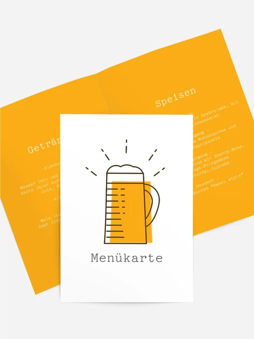 Menükarte Geburtstag Bierabend