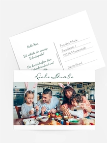 Foto-Postkarten Zusammen essen