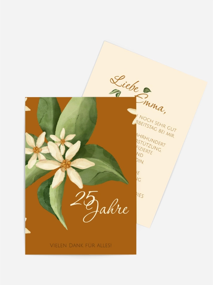 Blätter mit Blumen