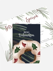Menükarte Weihnachten Roter Cocktail Menükarte Weihnachten Roter Cocktail