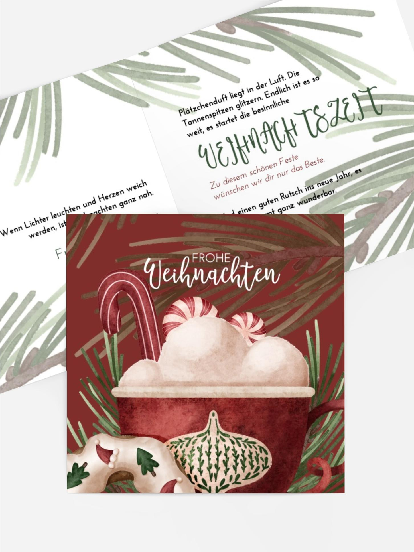 Grußkarte Weihnachten Roter Cocktail Grußkarte Weihnachten Roter Cocktail