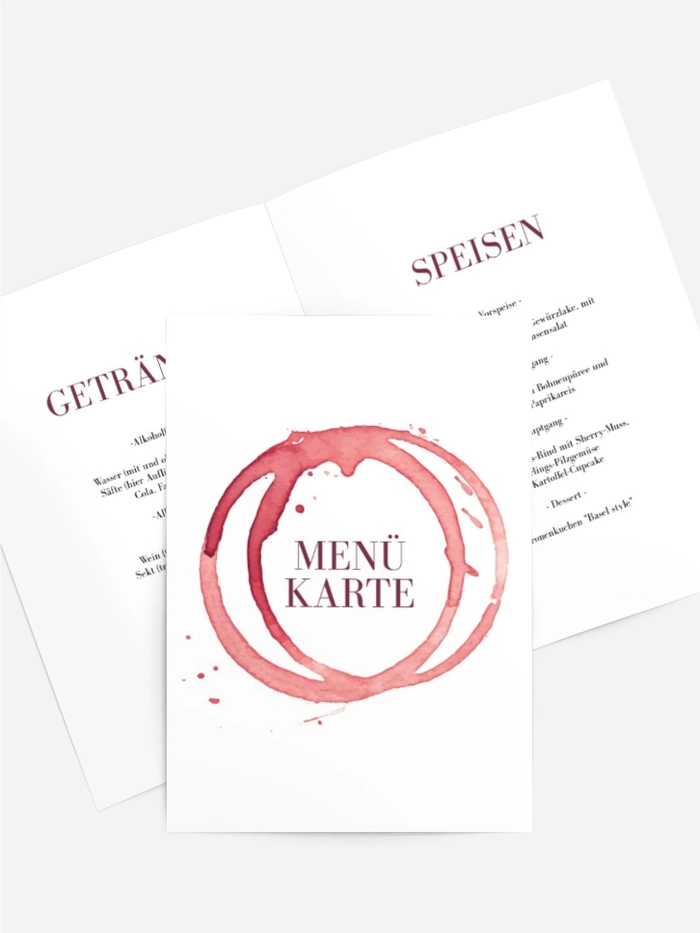 Menükarte Geburtstag Kreislauf des Glücks